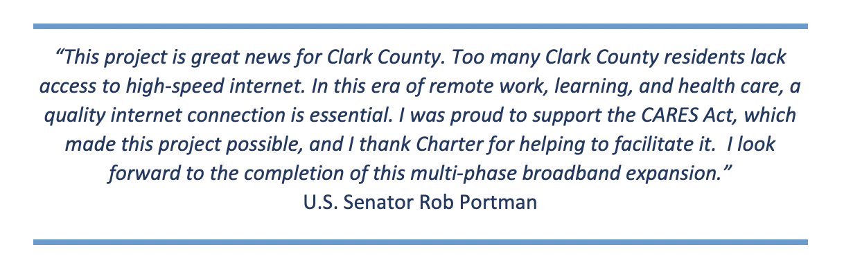 CARES Ohio -  Senator Rob Portman Quote