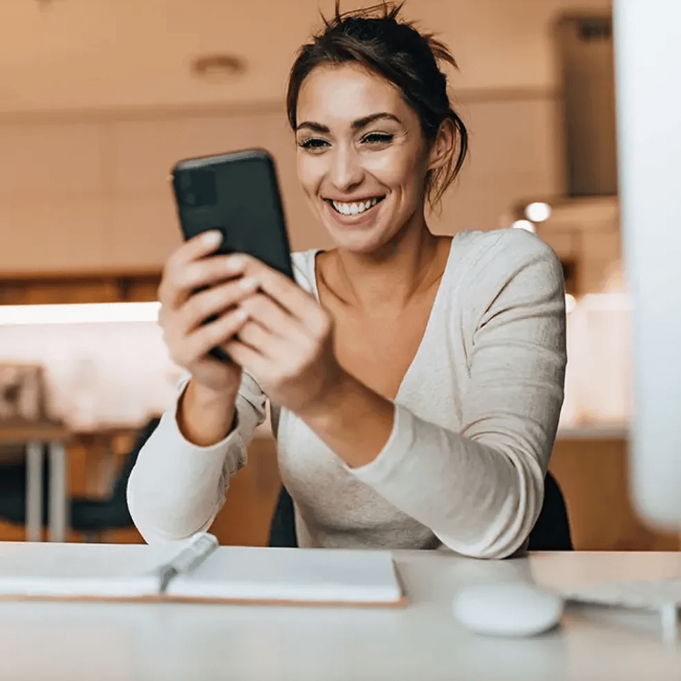 Woman Using Phone